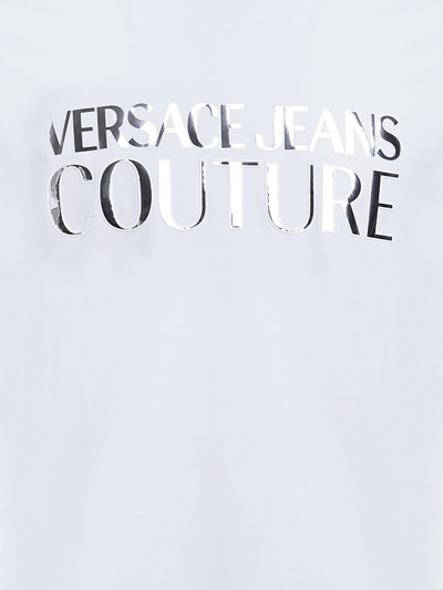 Shop Versace Jeans Couture T-shirt With Mirror Logo Print In 003+900