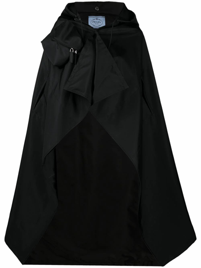 Shop Prada Women's Black Polyamide Poncho