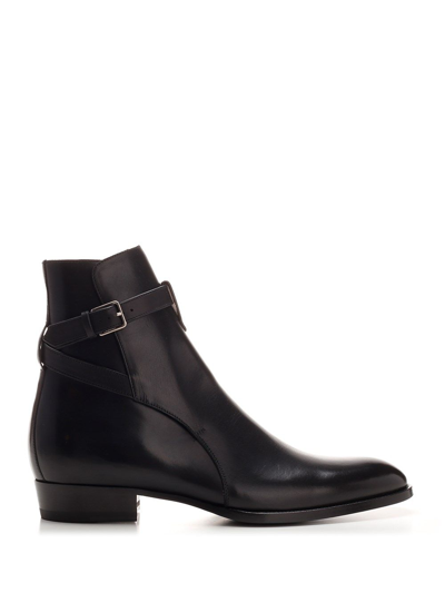 Shop Saint Laurent Men's Black Boots