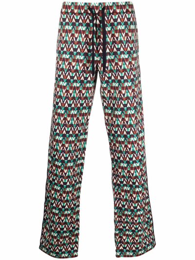 Shop Valentino Men's Multicolor Polyamide Pants