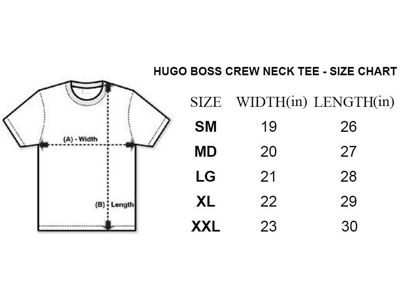 Pre-owned Hugo Boss Men\'s Navy Red Logo Label Crew-neck T-shirt Nwt Size  S,m,l,xl,xxl | ModeSens