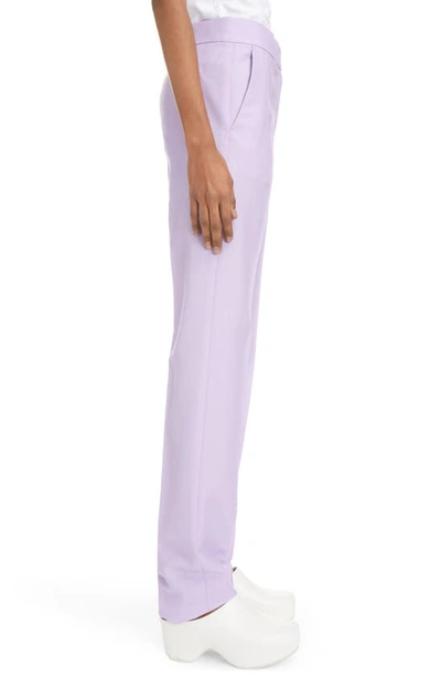 Shop Givenchy High Waist Wool & Mohair Tapered Trousers In 541-mauve