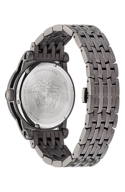 Shop Versace Palazzo Bracelet Watch, 43mm In Ip Gunmetal