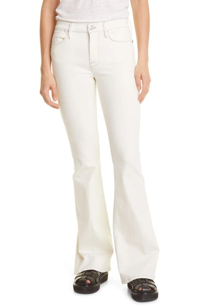 Shop Frame Le High Flare Jeans In Chalk White