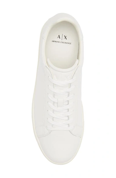 Shop Armani Exchange Ax  Low Top Sneaker In Solid White