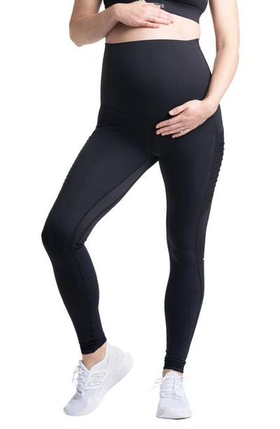 Shop Preggo Leggings Kahina High Waist Maternity/postpartum Active Leggings In Black