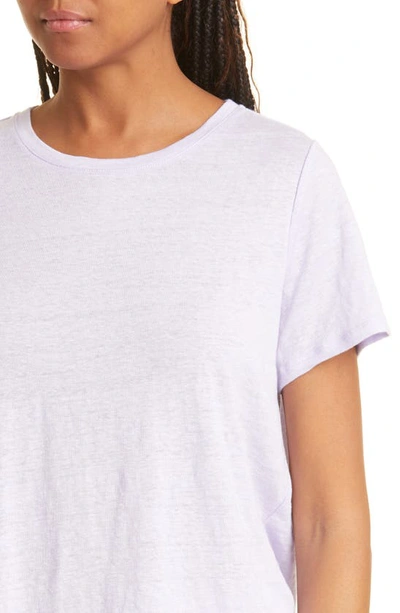 Shop Eileen Fisher Organic Linen Crewneck T-shirt In Wisteria