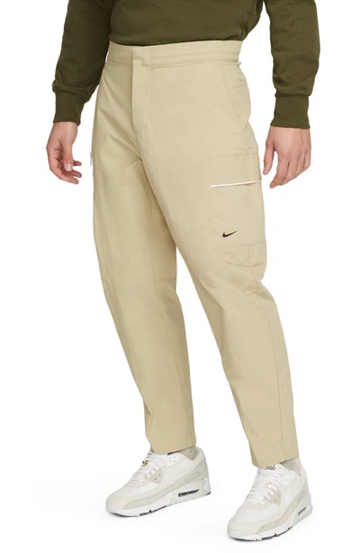Shop Nike Sportswear Style Essentials Utility Pants In Limestone/ Sail/ Ice Silver