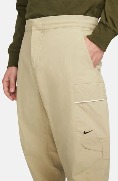 Shop Nike Sportswear Style Essentials Utility Pants In Limestone/ Sail/ Ice Silver