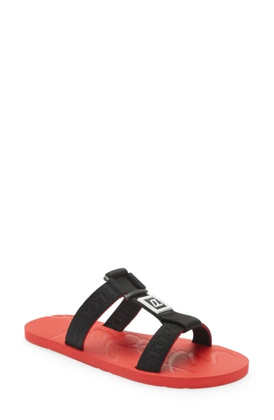 Black Surf leather sandals, Christian Louboutin