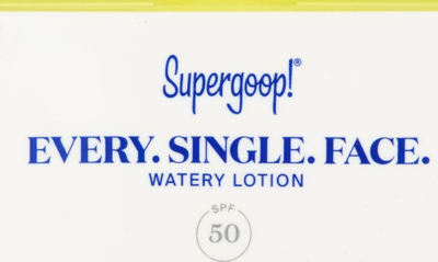 Shop Supergoop Every Single Face Watery Lotion Sunscreen Spf 50, 1.7 oz