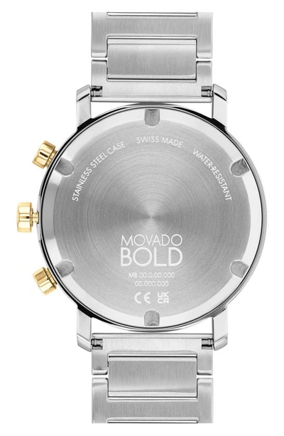 Shop Movado Bold Evolution Chronograph Bracelet Watch, 42mm In Two Tone