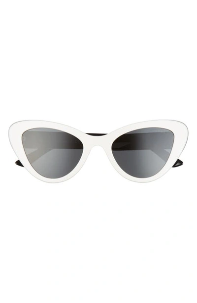 Shop Prada 52mm Cat Eye Sunglasses In White