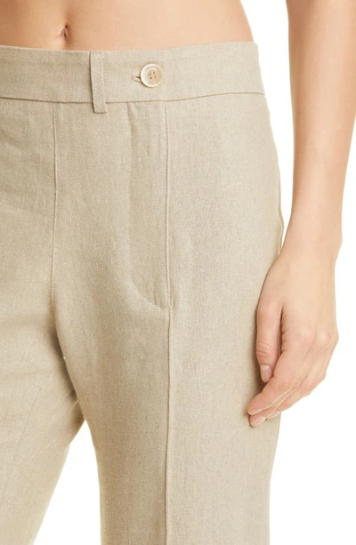 Shop Jacquemus Le Pantalon Fresa Asymmetric Linen Trousers In Beige