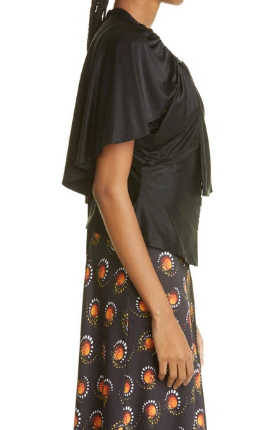 Rabanne Short Sleeves Top In Black