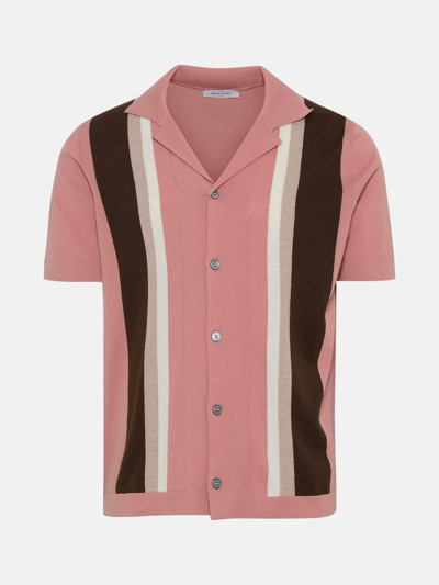 Shop Gran Sasso Pink And Brown Cotton Shirt