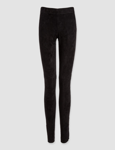 Shop Joseph Suede Stretch Leggings In Black