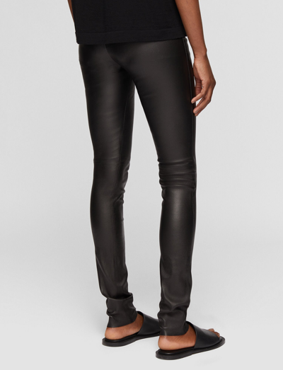 Shop Joseph Leather Stretch Leggings In Black