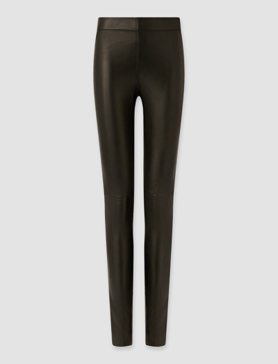 Shop Joseph Leather Stretch Leggings In Black