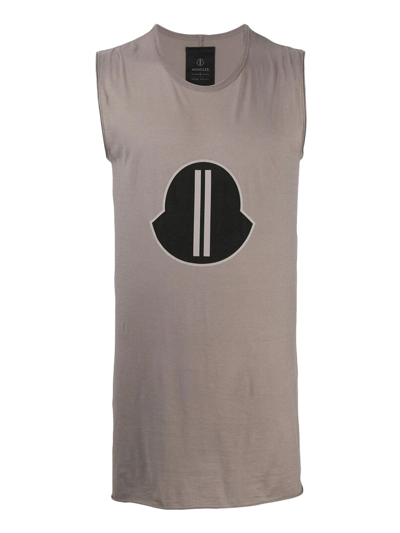 Shop Rick Owens T-shirt Moncler X  In Grey