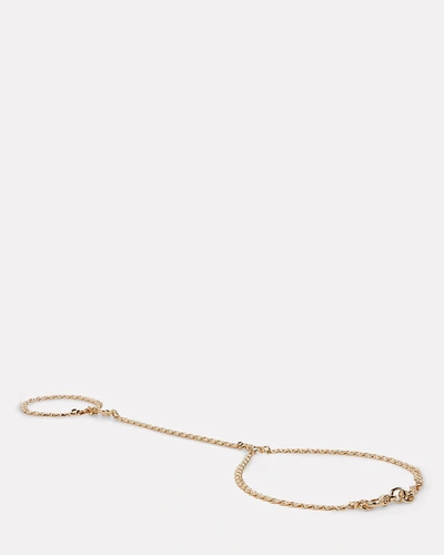 Shop Jordan Road Jewelry Raye Chain Hand Cuff Bracelet In Gold