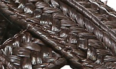 Shop Sam Edelman Woven Bay Slide Sandal In Dark Chocolate