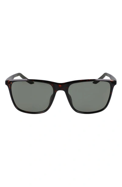 Shop Nike State 55mm Sunglasses In Tortoise/ Green