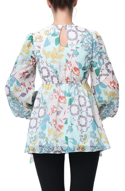 Kimi And Kai Freya Maternity Blouse In Multicolored