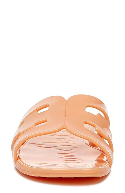 Shop Sam Edelman Bay Jelly Slide Sandal In Peach Pearl