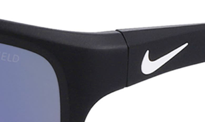 Shop Nike Adrenaline 64mm Rectangular Sunglasses In Matte Black/ Field Tint