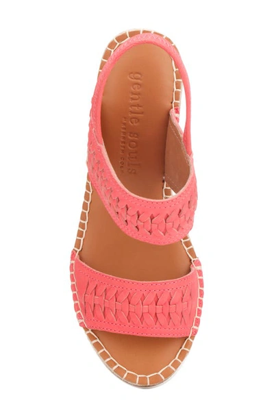 Shop Gentle Souls Signature Elyssa Strappy Espadrille Sandal In Coral