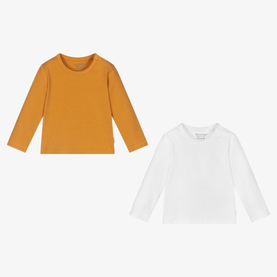 Shop Minymo Yellow & White Tops (2 Pack)