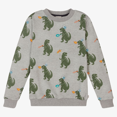 Shop Paul Smith Junior Teen Boys Grey Dino Sweatshirt