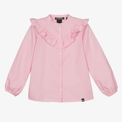 Shop Nik & Nik Girls Pink Cotton Blouse