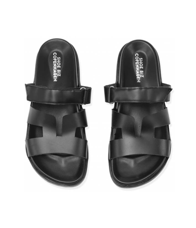 Shoe Biz Copenhagen Vino Vaqueta Sandals In Black | ModeSens