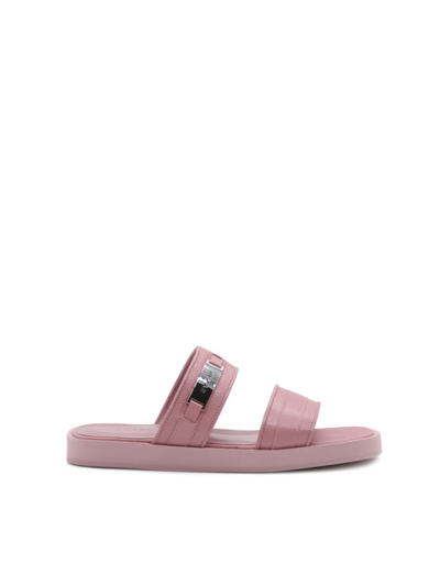 Shop By Far Easy Slip-on Sandals In Leather In Pink