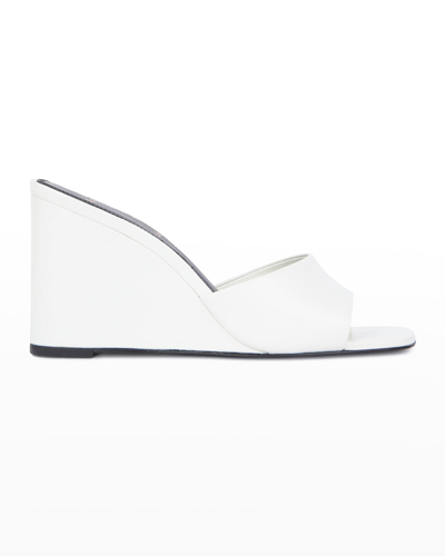 Shop Black Suede Studio Paola Mules In White