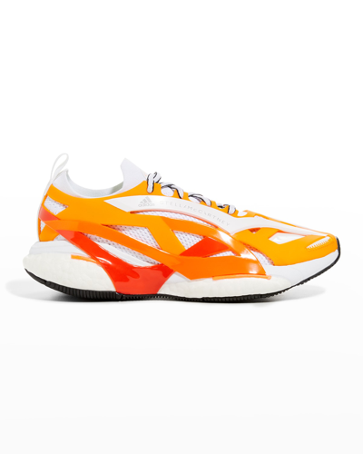 Shop Adidas By Stella Mccartney Asmc Solarglide Colorblock Runner Sneakers In Orange