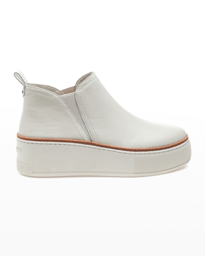 Shop Jslides Mika Leather Slip-on Low Booties In Off Whtie