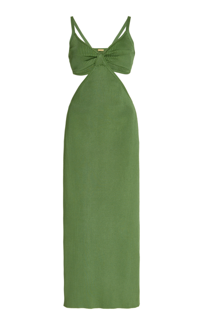 Shop Cult Gaia Women's Serita Knit Midi Dress In Green