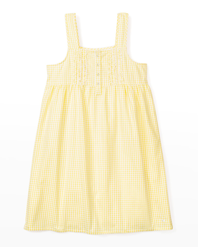Shop Petite Plume Charlotte Gingham Nightgown In Yellow