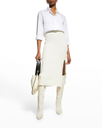 Shop Rag & Bone Soleil Ribbed Skirt In White