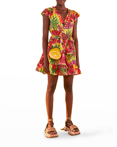 Shop Farm Rio Fruit Dream Tiered Ruffle Mini Dress