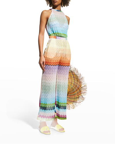 Shop Missoni Long Gradient Jumpsuit Overalls In Sm80m