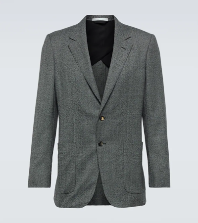 Shop Gabriela Hearst Paz Wool Blazer In Grey Black Multi