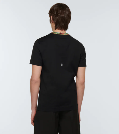Shop Givenchy Logo Cotton Jersey T-shirt In Black