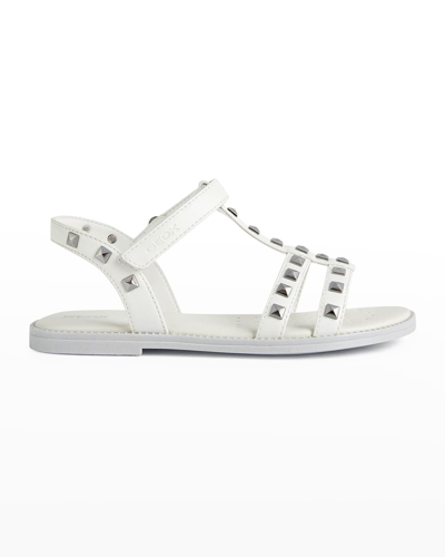 Shop Geox Girl's Karly Sandals In White