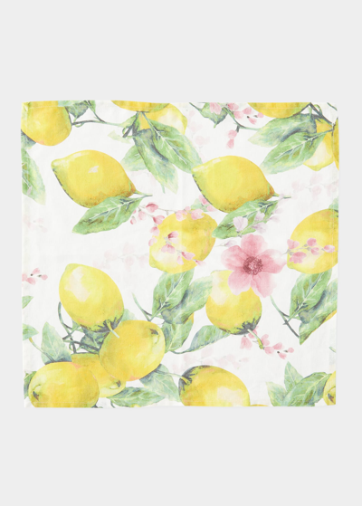 Shop Arte Italica Watercolor Lemon Linen Napkin