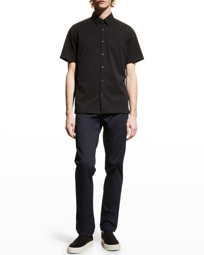 Shop Theory Men's Irving Solid Sport Shirt In Black