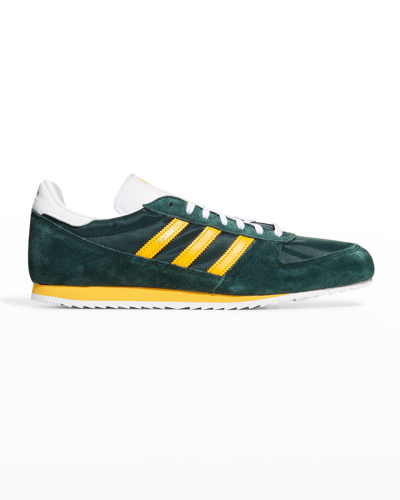 Shop Adidas X Noah Men's Vintage Runner Track Sneakers In Green/gold